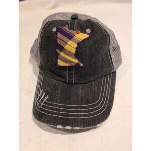 Minnesota Vikings, Distressed Hat,  MN State Hat, Purple Pride, Plaid, Strapback
